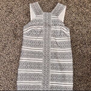 Maggy London Gray and White Church Dress